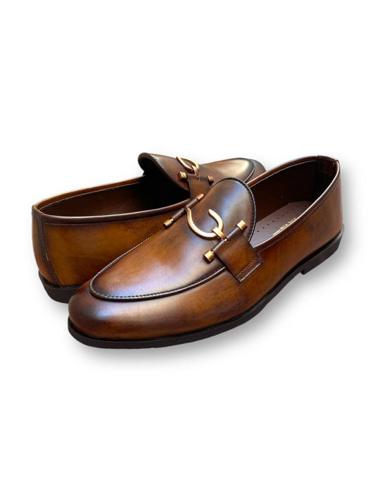 S Buckle Synthetic Leather Shoes